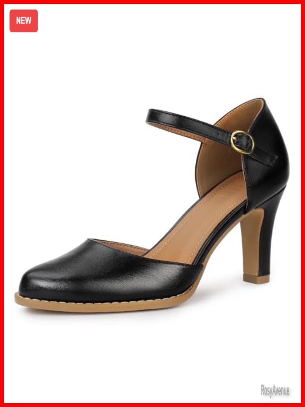 Women's Closed Toe Chunky High Heels D'Orsay Dress Pumps